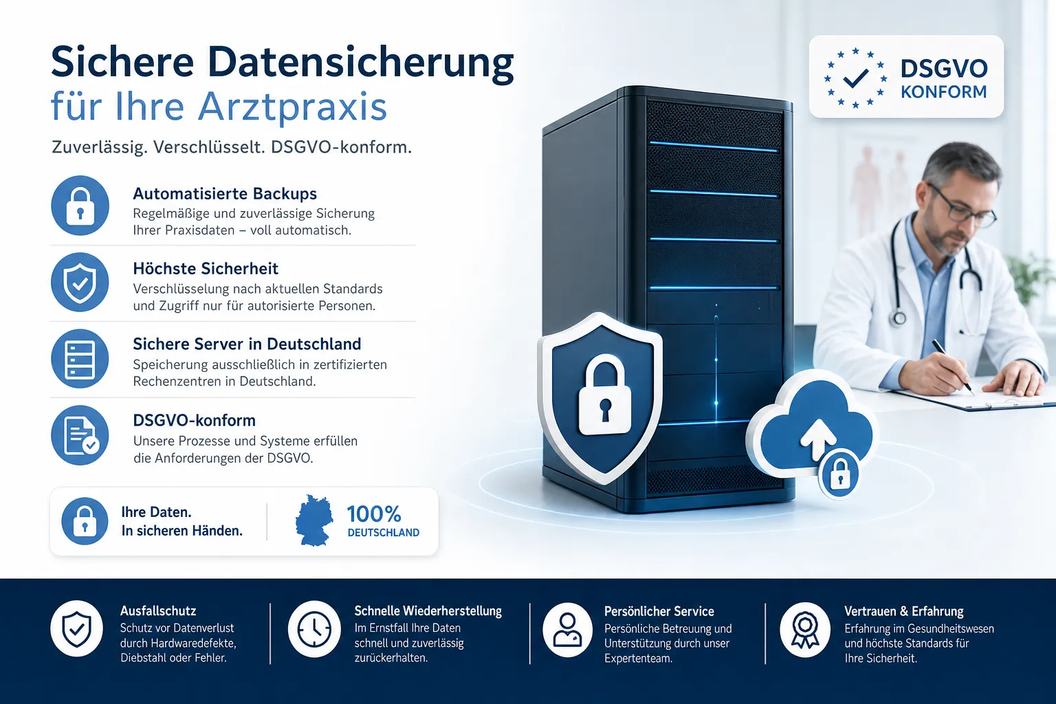 DSGVO-konformes Cloud-Backup für Arztpraxen durch Thümedien IT-Service Nordhausen